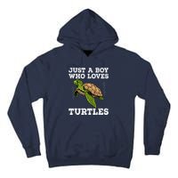 Cool Turtle Design For Boy Sea Turtle Animal Lover Tall Hoodie