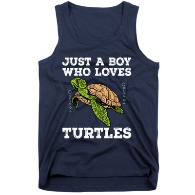 Cool Turtle Design For Boy Sea Turtle Animal Lover Tank Top