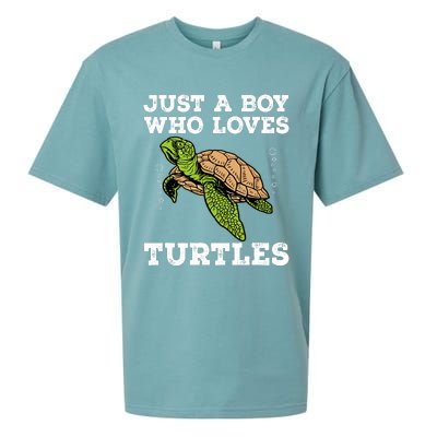 Cool Turtle Design For Boy Sea Turtle Animal Lover Sueded Cloud Jersey T-Shirt