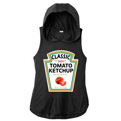 Classic Tomato Diy Halloween Costume Matching Group Ladies PosiCharge Tri-Blend Wicking Draft Hoodie Tank