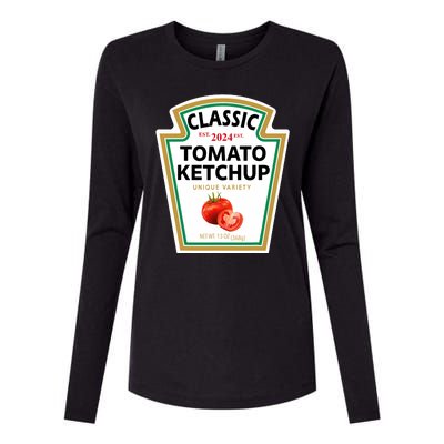 Classic Tomato Diy Halloween Costume Matching Group Womens Cotton Relaxed Long Sleeve T-Shirt