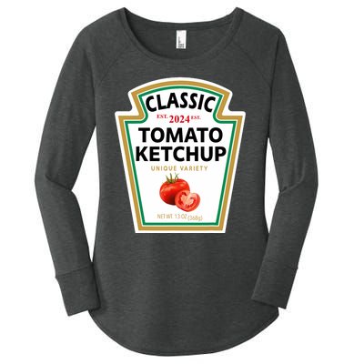 Classic Tomato Diy Halloween Costume Matching Group Women's Perfect Tri Tunic Long Sleeve Shirt