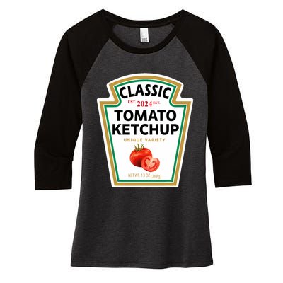 Classic Tomato Diy Halloween Costume Matching Group Women's Tri-Blend 3/4-Sleeve Raglan Shirt