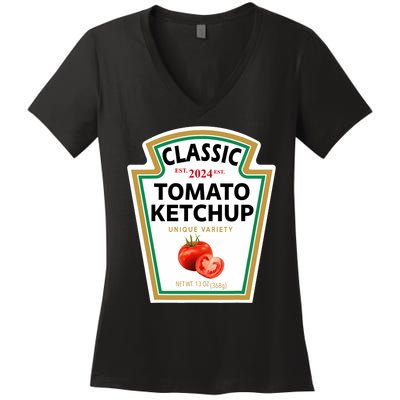 Classic Tomato Diy Halloween Costume Matching Group Women's V-Neck T-Shirt