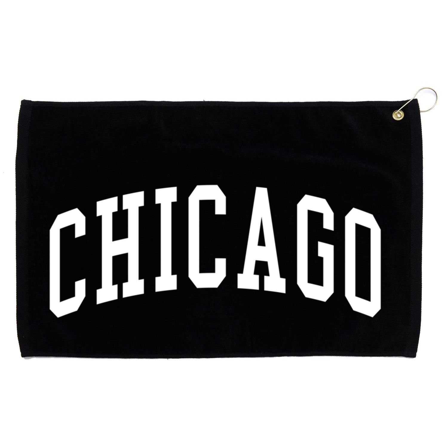 Chicago Throwback Design Classic Funny Gift Grommeted Golf Towel