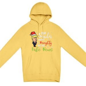 Christmas Trump Dear Santa Fake News Funny Xmas Premium Pullover Hoodie