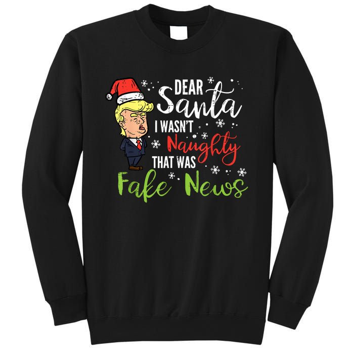 Christmas Trump Dear Santa Fake News Funny Xmas Sweatshirt