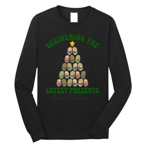 Christmas Tree Delivering The Cutest Presents L D Nurse Long Sleeve Shirt