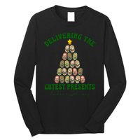 Christmas Tree Delivering The Cutest Presents L D Nurse Long Sleeve Shirt