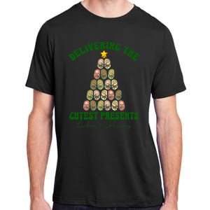 Christmas Tree Delivering The Cutest Presents L D Nurse Adult ChromaSoft Performance T-Shirt