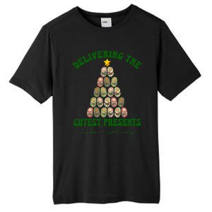 Christmas Tree Delivering The Cutest Presents L D Nurse Tall Fusion ChromaSoft Performance T-Shirt