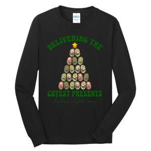 Christmas Tree Delivering The Cutest Presents L D Nurse Tall Long Sleeve T-Shirt