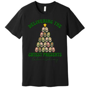 Christmas Tree Delivering The Cutest Presents L D Nurse Premium T-Shirt