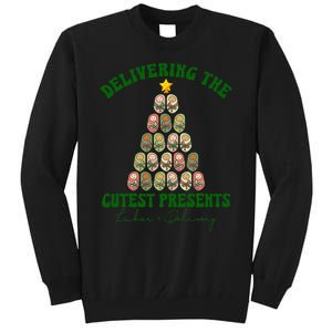 Christmas Tree Delivering The Cutest Presents L D Nurse Tall Sweatshirt