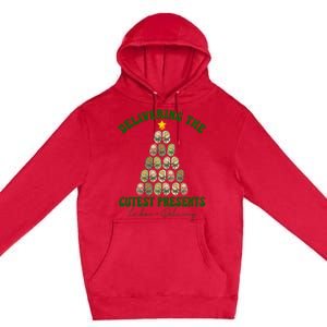 Christmas Tree Delivering The Cutest Presents L D Nurse Premium Pullover Hoodie