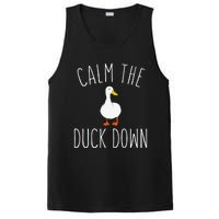 Calm The Duck Down Funny Duck White Bird Sassy Ducklings PosiCharge Competitor Tank