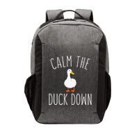 Calm The Duck Down Funny Duck White Bird Sassy Ducklings Vector Backpack