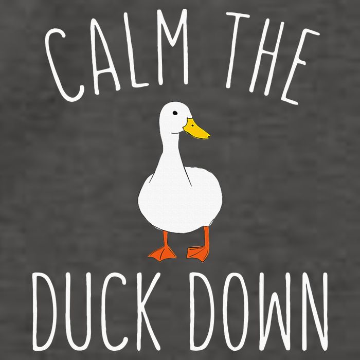 Calm The Duck Down Funny Duck White Bird Sassy Ducklings Vector Backpack