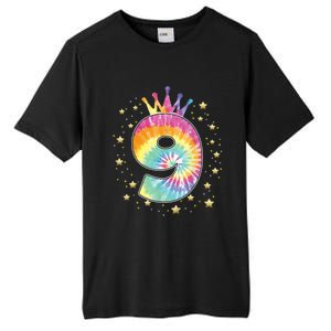 Colorful Tie Dye 9 Year Old Girl 9th Birthday Gifts Tall Fusion ChromaSoft Performance T-Shirt