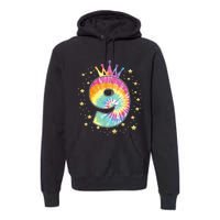 Colorful Tie Dye 9 Year Old Girl 9th Birthday Gifts Premium Hoodie