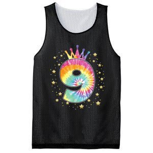 Colorful Tie Dye 9 Year Old Girl 9th Birthday Gifts Mesh Reversible Basketball Jersey Tank