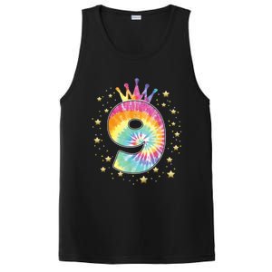 Colorful Tie Dye 9 Year Old Girl 9th Birthday Gifts PosiCharge Competitor Tank