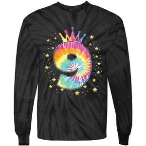 Colorful Tie Dye 9 Year Old Girl 9th Birthday Gifts Tie-Dye Long Sleeve Shirt