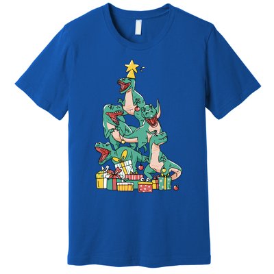 Christmas Trex Dinosaur Happy Trexmas Tree Rex Christmas Cool Gift Premium T-Shirt