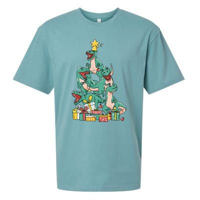 Christmas Trex Dinosaur Happy Trexmas Tree Rex Christmas Cool Gift Sueded Cloud Jersey T-Shirt