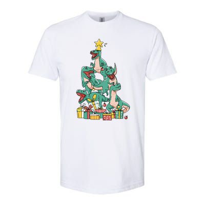 Christmas Trex Dinosaur Happy Trexmas Tree Rex Christmas Cool Gift Softstyle CVC T-Shirt