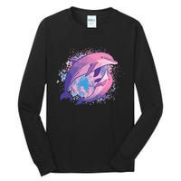 Cute Tiedye Dolphin Parent And Child Dolphins Tall Long Sleeve T-Shirt