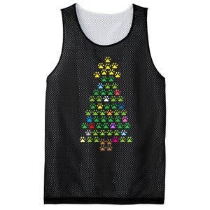 Christmas Tree Dog Paws Long Sleeve Christmas Lights Mesh Reversible Basketball Jersey Tank