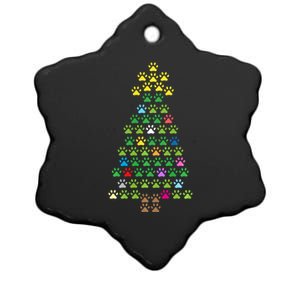 Christmas Tree Dog Paws Long Sleeve Christmas Lights Ceramic Star Ornament