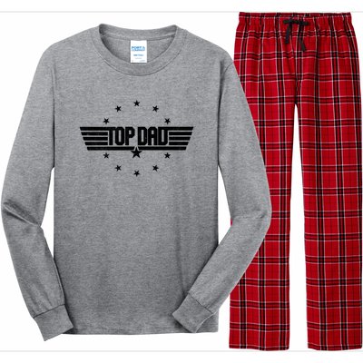 Cool Top Dad Fathers Day Logo Long Sleeve Pajama Set