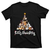 Christmas Tree Dogs Xmas Pet Dog Lover Navidad Santa Gift T-Shirt