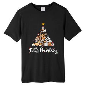 Christmas Tree Dogs Xmas Pet Dog Lover Navidad Santa Gift Tall Fusion ChromaSoft Performance T-Shirt