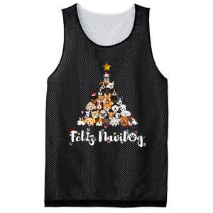 Christmas Tree Dogs Xmas Pet Dog Lover Navidad Santa Gift Mesh Reversible Basketball Jersey Tank