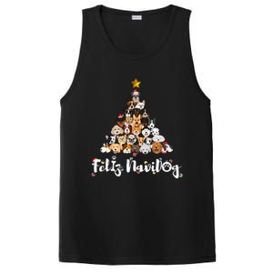 Christmas Tree Dogs Xmas Pet Dog Lover Navidad Santa Gift PosiCharge Competitor Tank