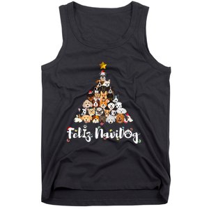 Christmas Tree Dogs Xmas Pet Dog Lover Navidad Santa Gift Tank Top