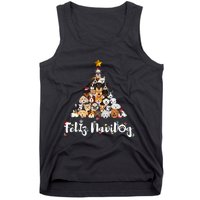 Christmas Tree Dogs Xmas Pet Dog Lover Navidad Santa Gift Tank Top