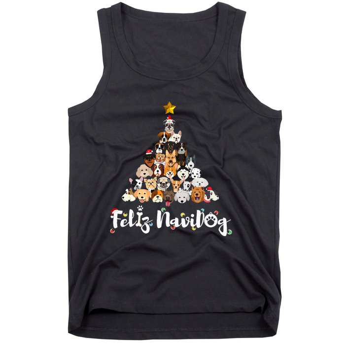 Christmas Tree Dogs Xmas Pet Dog Lover Navidad Santa Gift Tank Top