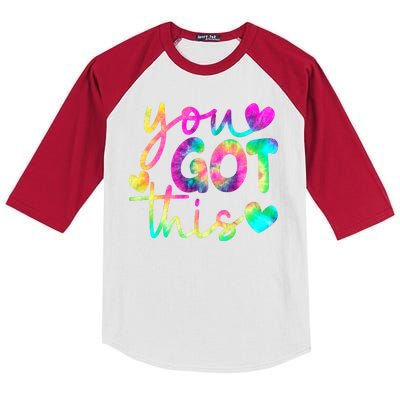 Cute Tie Dye You Got This Kids Colorblock Raglan Jersey