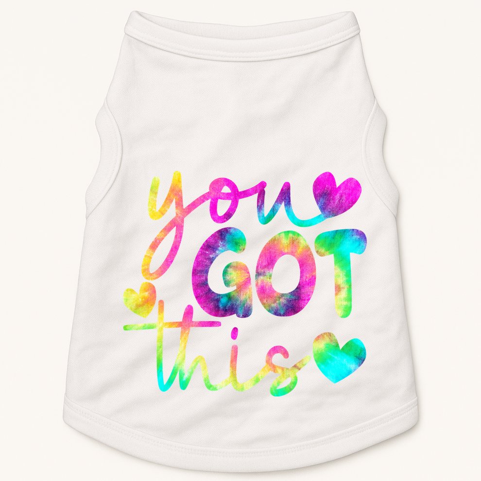 Cute Tie Dye You Got This Doggie Tank