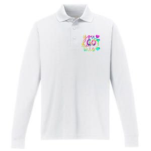 Cute Tie Dye You Got This Performance Long Sleeve Polo