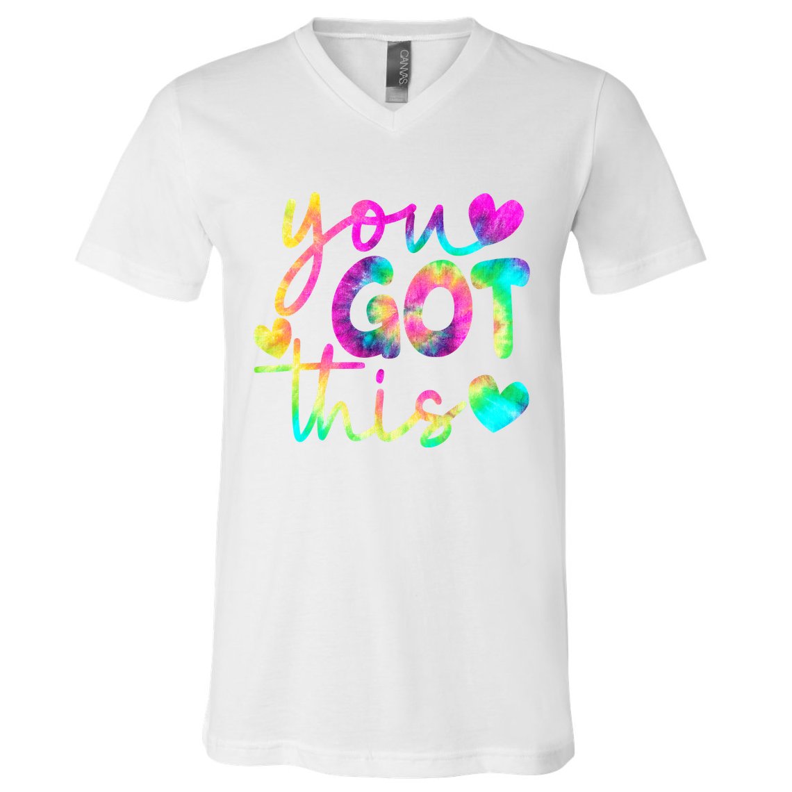 Cute Tie Dye You Got This V-Neck T-Shirt