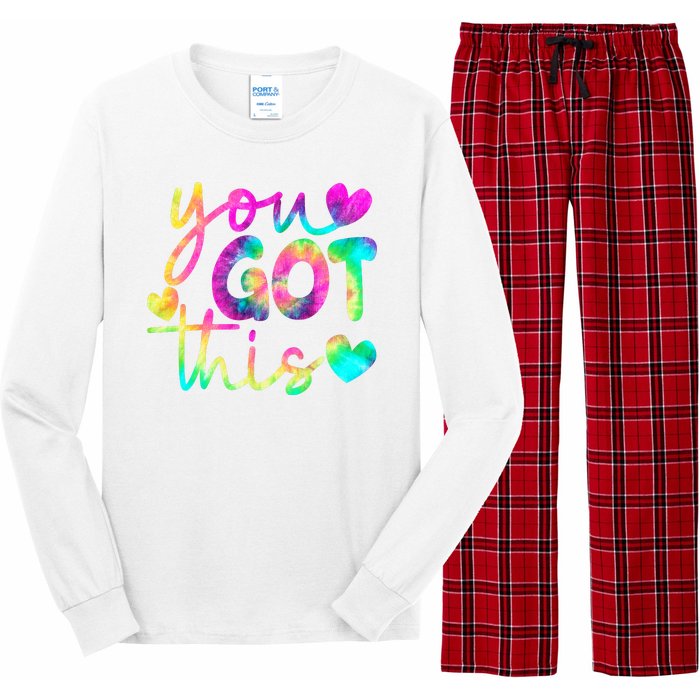 Cute Tie Dye You Got This Long Sleeve Pajama Set