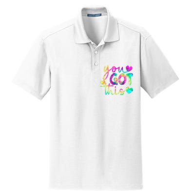 Cute Tie Dye You Got This Dry Zone Grid Polo