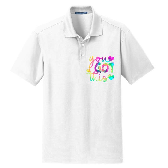 Cute Tie Dye You Got This Dry Zone Grid Polo