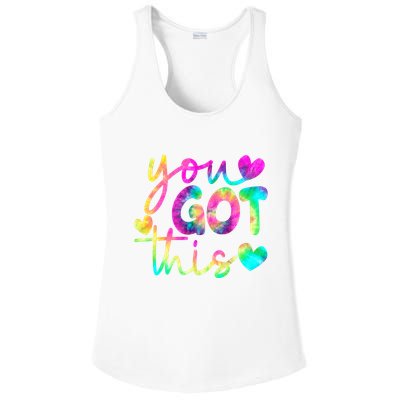 Cute Tie Dye You Got This Ladies PosiCharge Competitor Racerback Tank