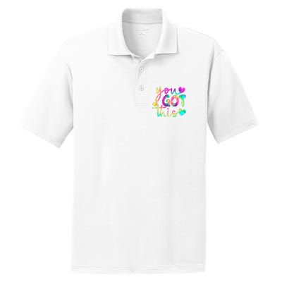 Cute Tie Dye You Got This PosiCharge RacerMesh Polo